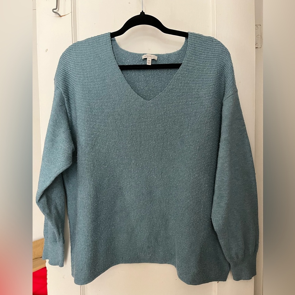 Women's Ella Moss V-Neck knit sweater, size XXL